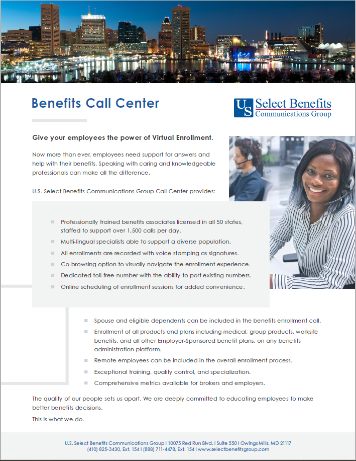 Services select benefits communications group